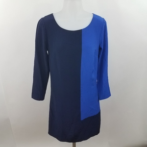 J Crew Dress 0 Blue Asymmetric Jules Col…‎